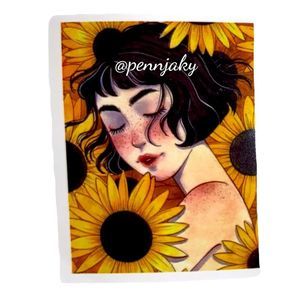 🌻2 for $9 or 4 for $15🌻  Sunflower Lady Sticker